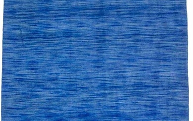 Solid Blue Tribal Hand-Loomed Wool 5X8 Oriental Rug Kids Room Floor Decor Carpet