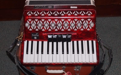 Stella 60 key Piano accordion in original case