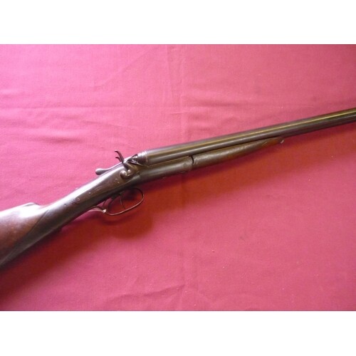 T Page Wood 12 bore hammer gun with 30 inch barrels and 14 1...