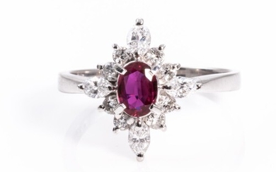 Tasaki Ruby and Diamond Ring