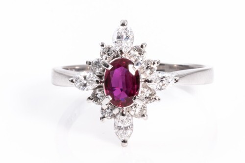 Tasaki Ruby and Diamond Ring