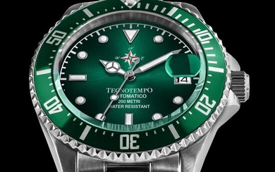 Tecnotempo - "NO RESERVE PRICE" Diver 200 Metri WR Special Limited Edition Wind Rose - TT.200.RDVV (Green) - Men - 2022
