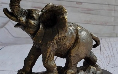 The Trumpeting Elephant Bronze Sculpture