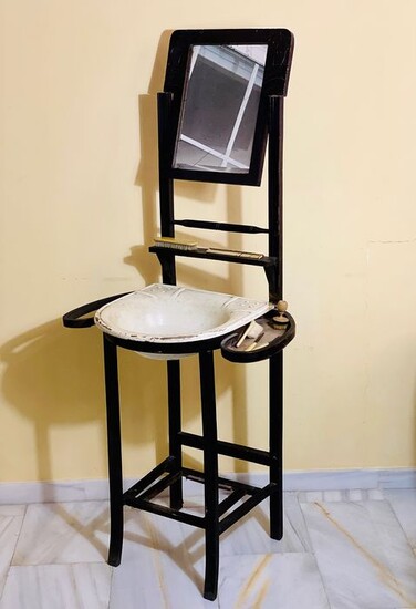Thonet style bathroom cabinet with appliances