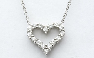 Tiffany Platinum - Necklace with pendant Diamond