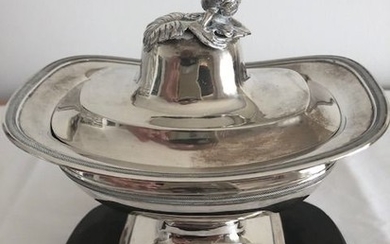 Tobacco jar (1) - Silver - Fa. Lang & Koops (1847-1864) - Rotterdam- Netherlands - mid 19th century