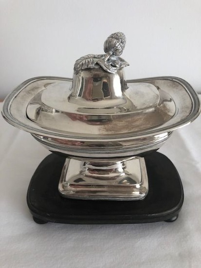 Tobacco jar (1) - Silver - Fa. Lang & Koops (1847-1864) - Rotterdam- Netherlands - mid 19th century