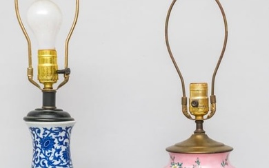Two Chinese Porcelain Lamps