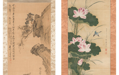 Two Japanese Paintings on Silk