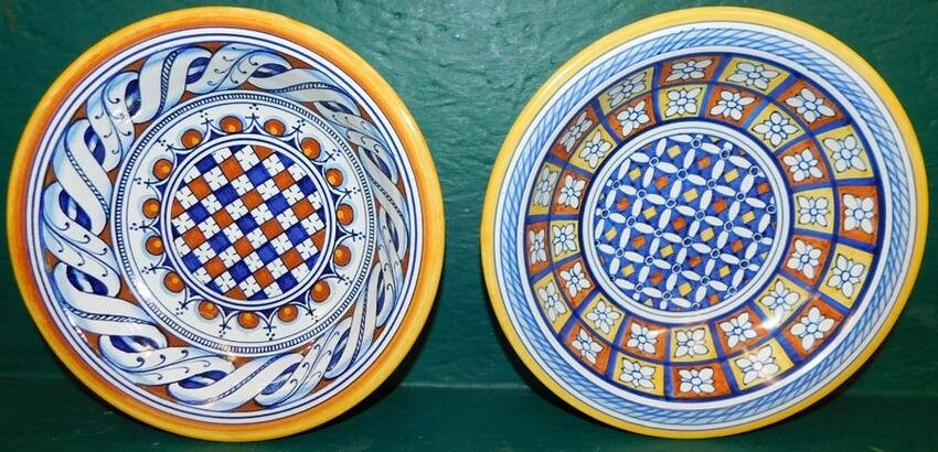 Two Paint Decorated Italian Bowls