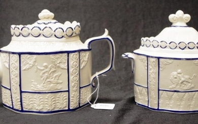 Two piece Georgian Castleford tea set including teapot and...
