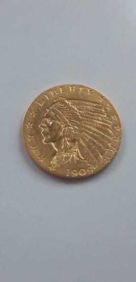 USA - 2 1/2 Dollar 1909 - Gold