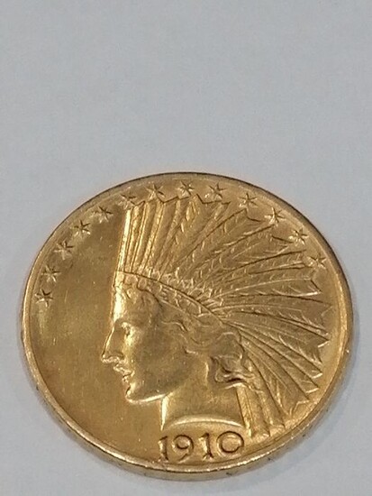 United States - 10 Dollars 1910-D Indian Head - Gold