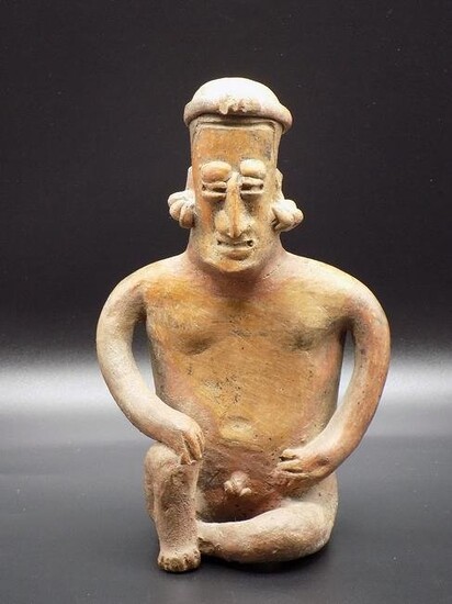 Unusual Pre-Columbian pottery figure.