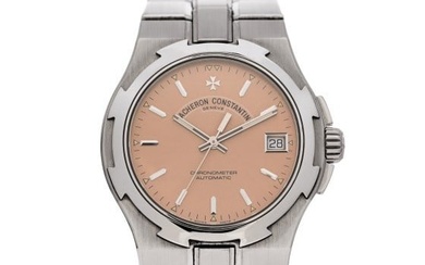 Vacheron Constantin Stainless Steel 37mm Overseas Automatic Watch Pink 42040