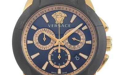 Versace M8C Quartz Character Chronograph Date Black Dial Mens Watch