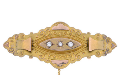 Victorian diamond bar brooch