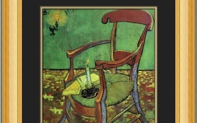Vincent Van Gogh Paul Gauguins Armchair Custom Framed Print