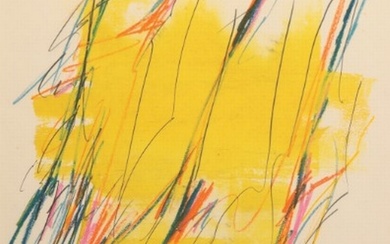 *WILLIAM GEAR (1915-1997) 'Drawing on Yellow, May 1967' sig...