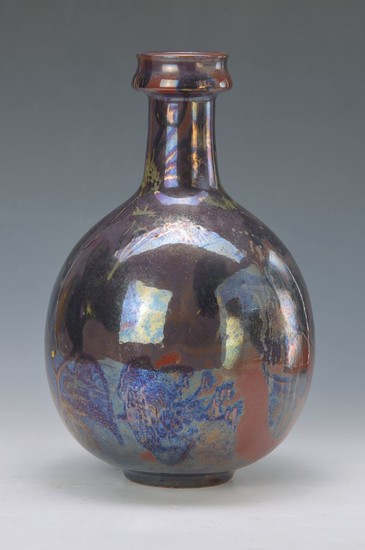 bottle vase, Italy, around 1900/10, stoneware, purple,...