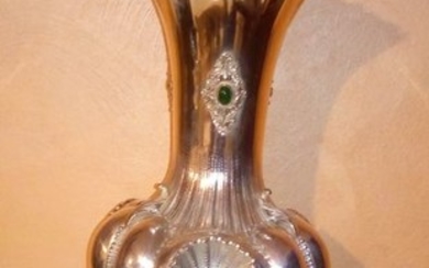 large vase - .800 silver - Italy - First half 20th century
