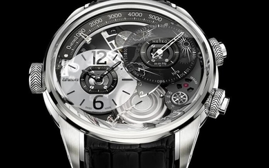 BREVA - Genie 01 limited edition gentleman's 18K white gold manual wind - First Ever Mechanical Barometer Watch