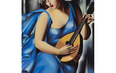 Tamara de Lempicka (1898-1980), Blue Woman with a Guitar